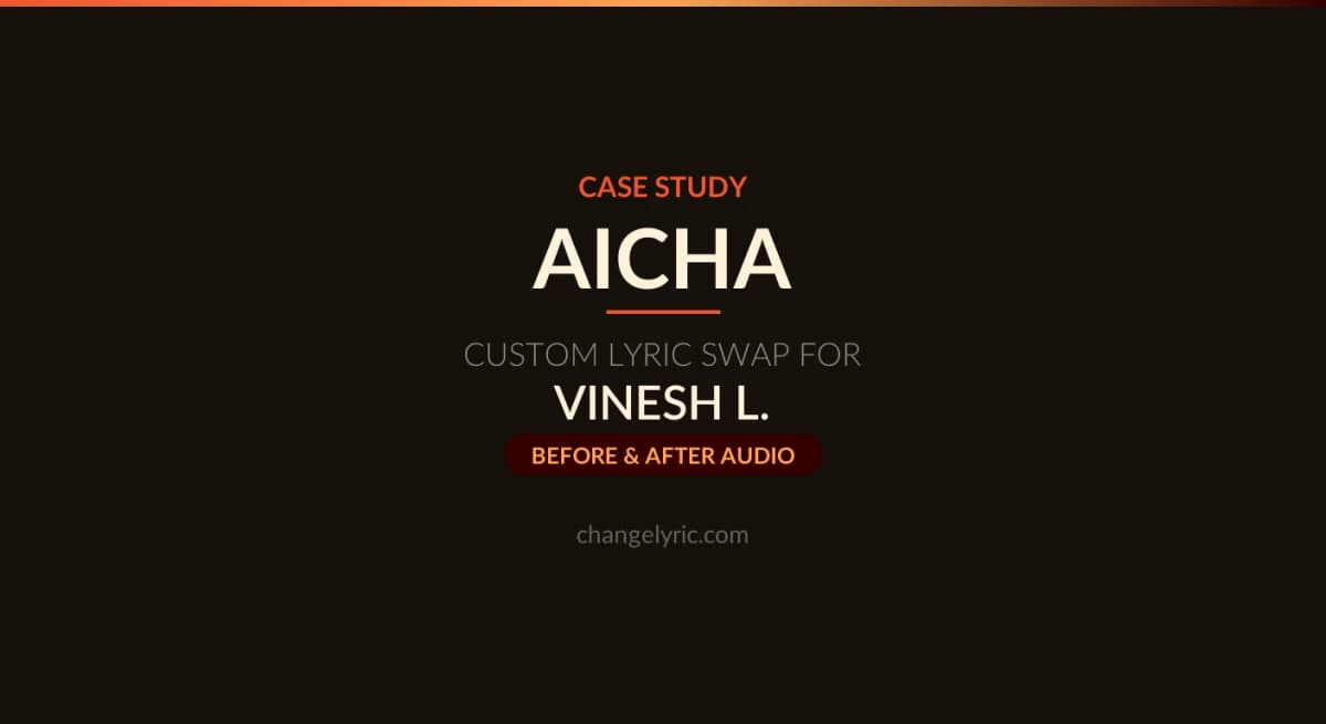 Aïcha by Cheb Khaled custom name swap to Neesha