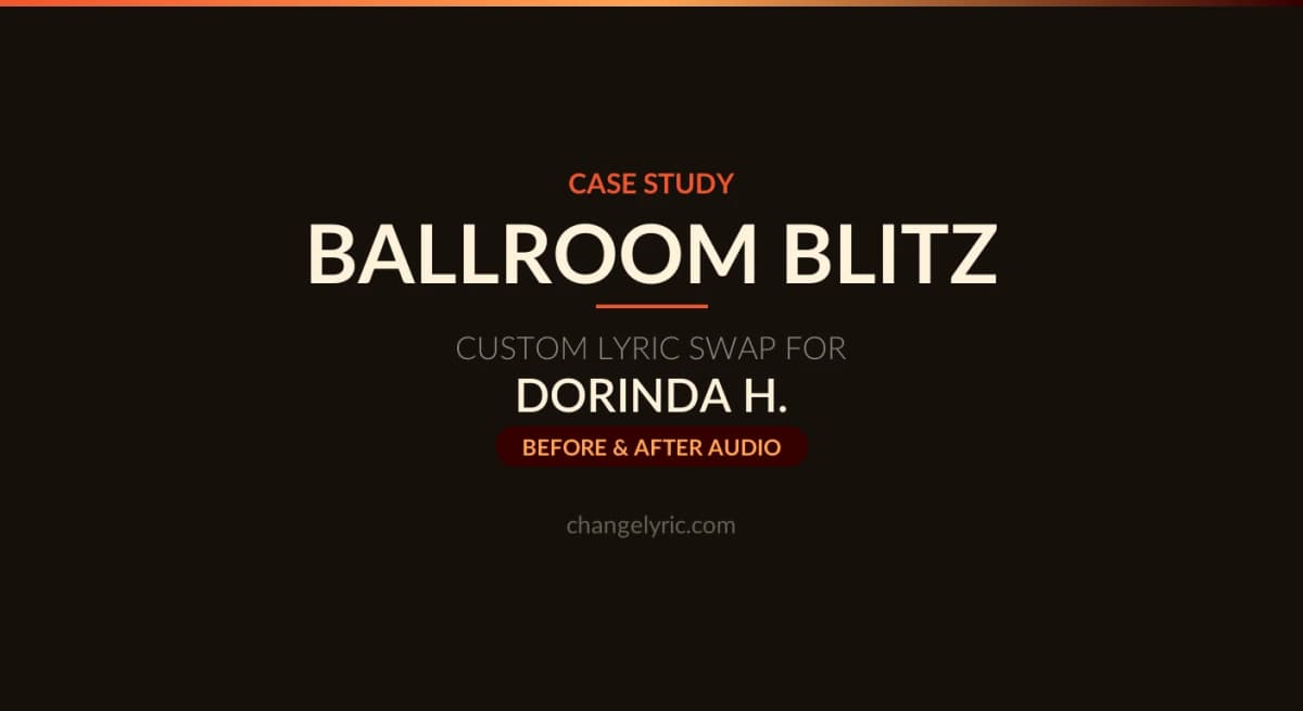 Ballroom Blitz custom lyric swap for a group event kickoff roll call