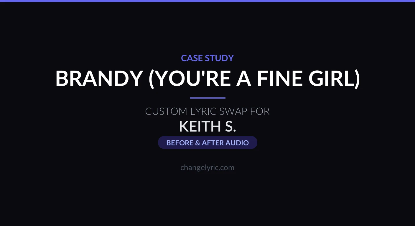 Brandy You're a Fine Girl - custom name swap to Mandy