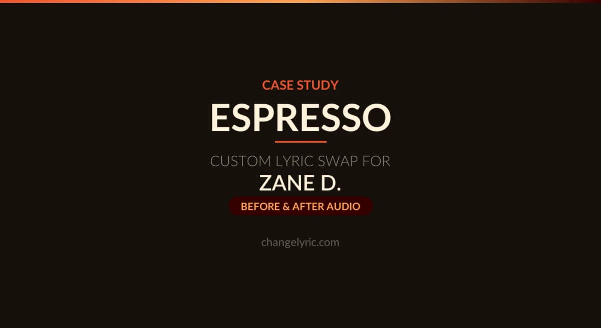 Custom lyric swap case study - Sabrina Carpenter Espresso rewritten as a car culture parody