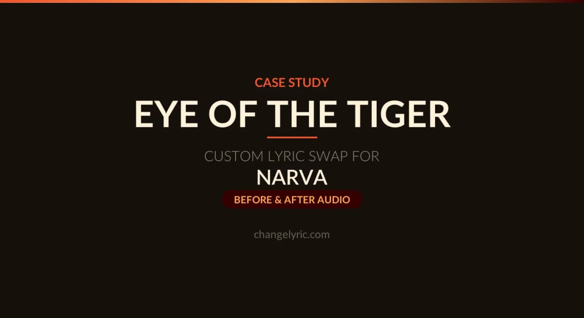 Eye of the Tiger by Survivor custom corporate lyrics