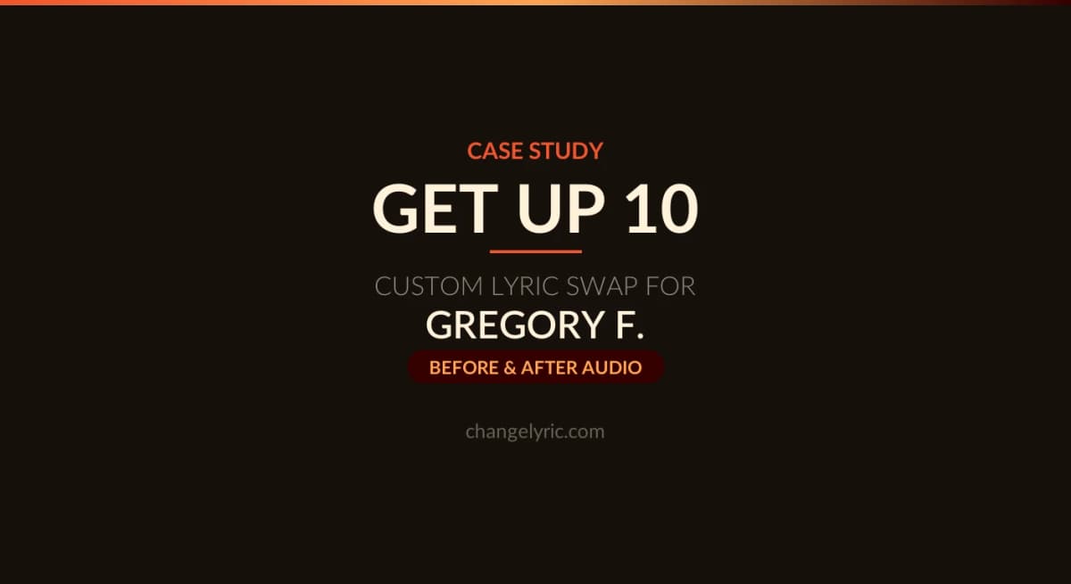 Custom lyric swap case study - Get Up 10 by Cardi B with personalized lyrics