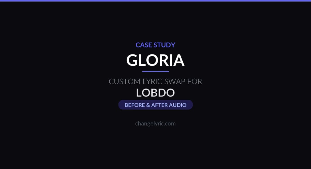 Gloria custom lyric swap for real estate parody