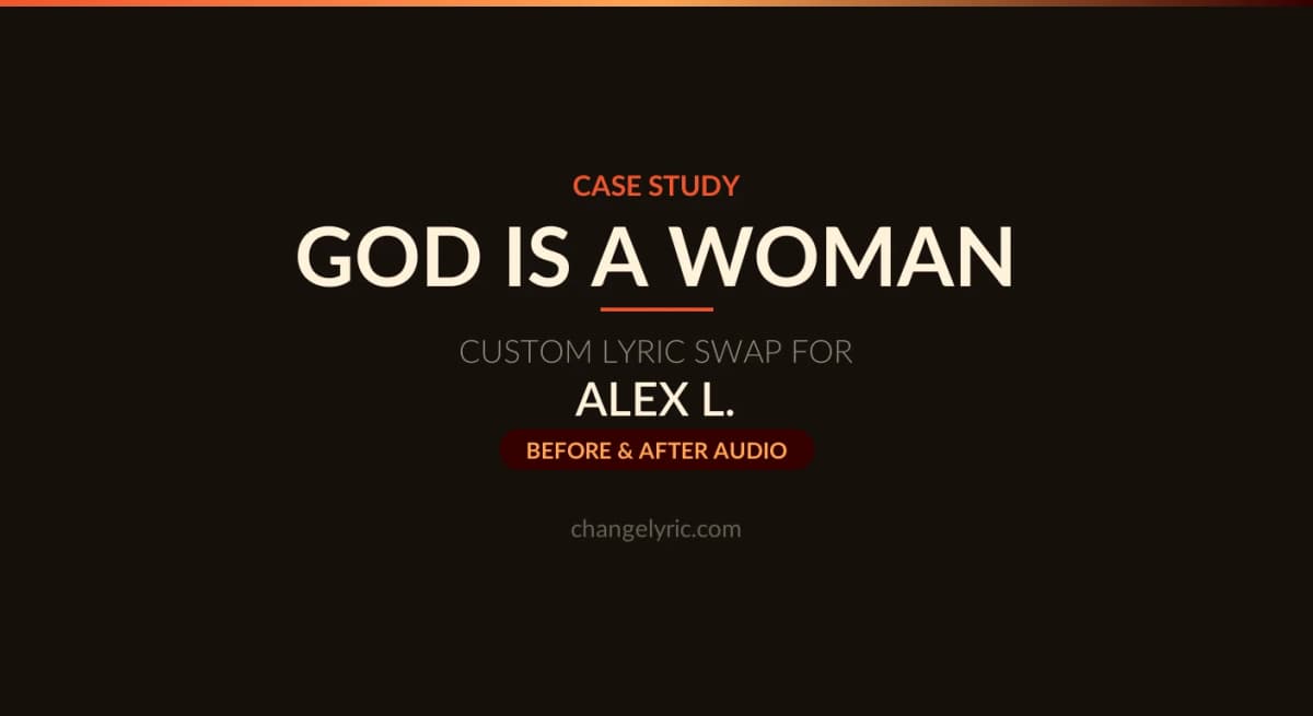 God is a Woman by Ariana Grande - custom name swap to Mark