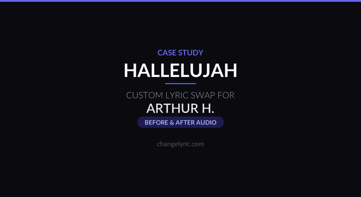 Hallelujah lyric swap - ChangeLyric vs competitor case study