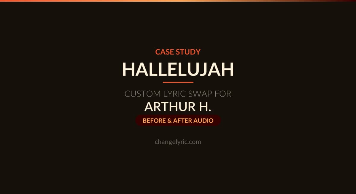 Hallelujah lyric swap - ChangeLyric vs competitor case study