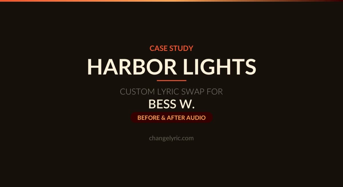 Harbor Lights - custom lyric swap