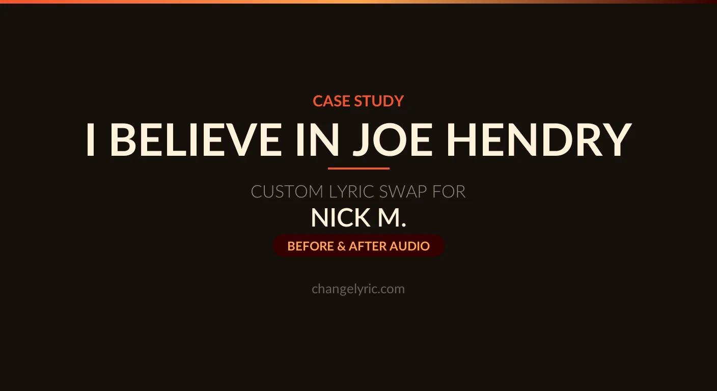 I Believe In Joe Hendry custom name swap
