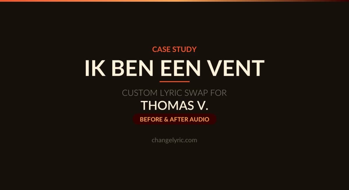 Ik Ben Een Vent by Jimmy Frey - custom Flemish name swap