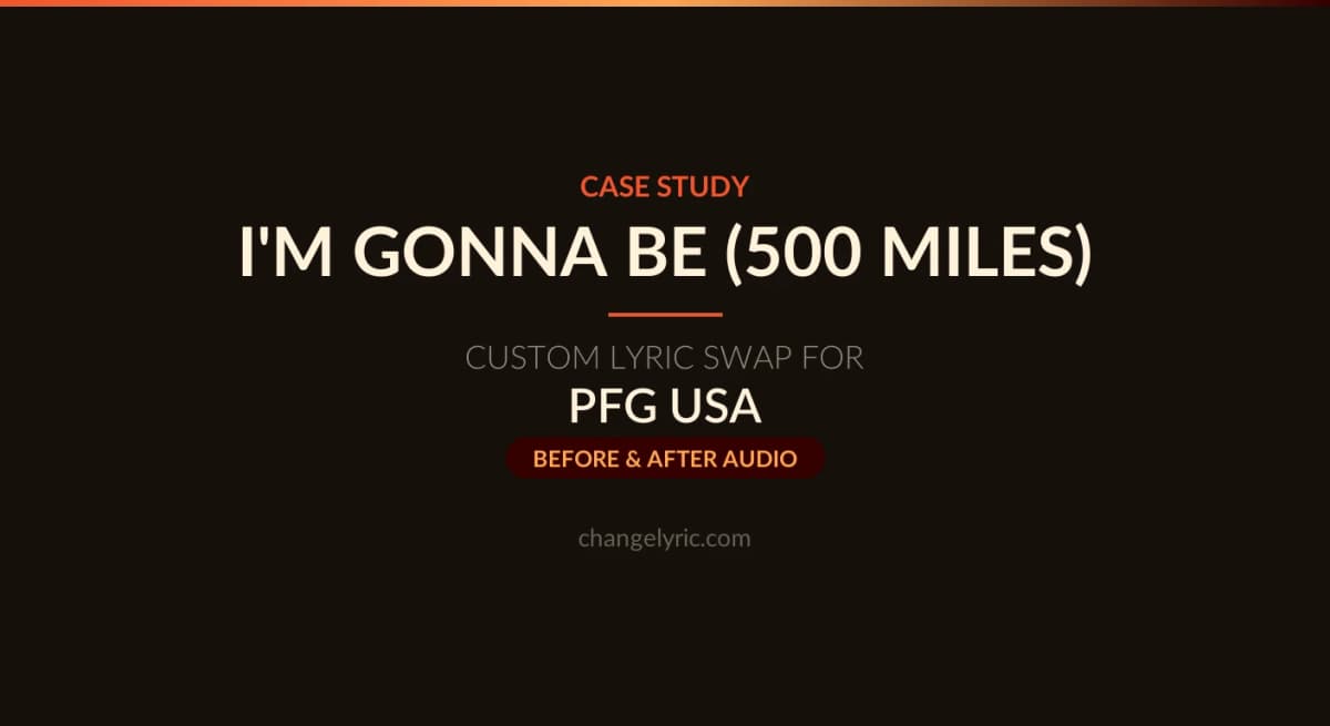 I'm Gonna Be (500 Miles) custom lyric swap for corporate tractor sales team