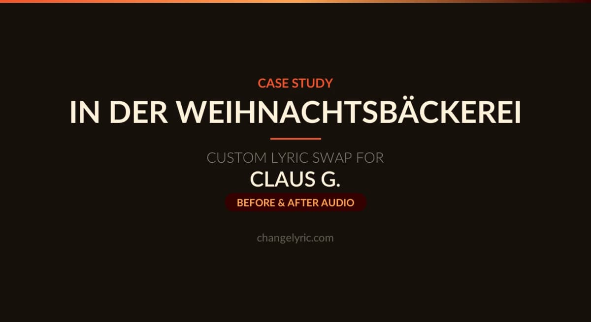 In der Weihnachtsbäckerei by Rolf Zuckowski - custom name swap
