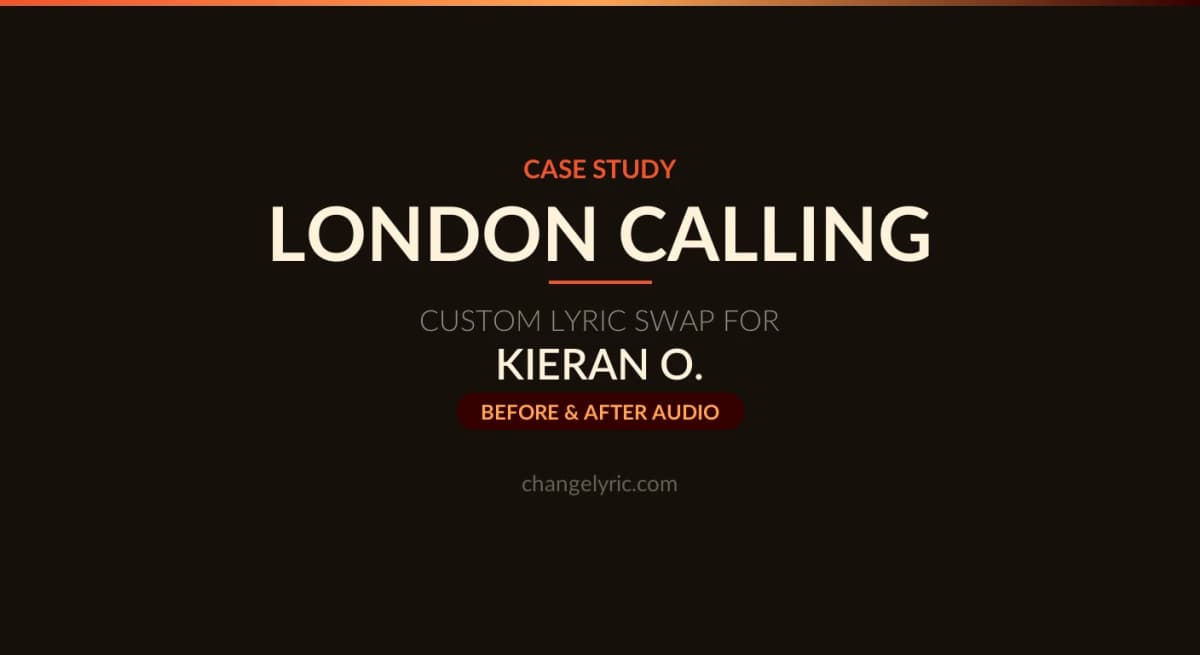 Custom lyric swap case study - London Calling Crypto Parody