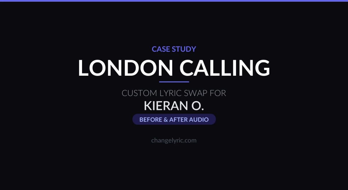 Custom lyric swap case study - London Calling Crypto Parody