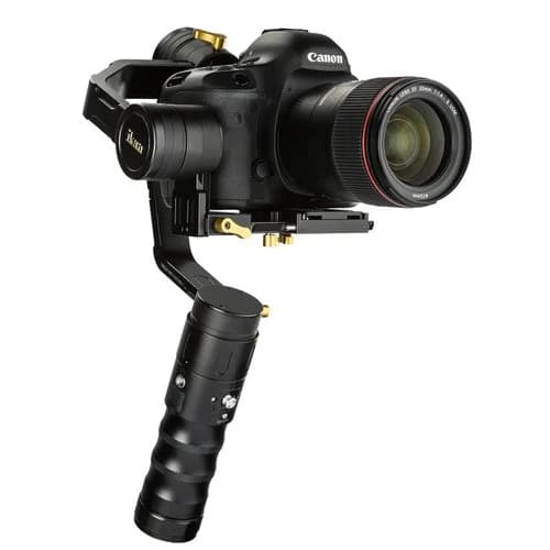 DSLR gimbal setup for smooth professional-looking footage DSLR camera on a gimbal stabilizer for music video production