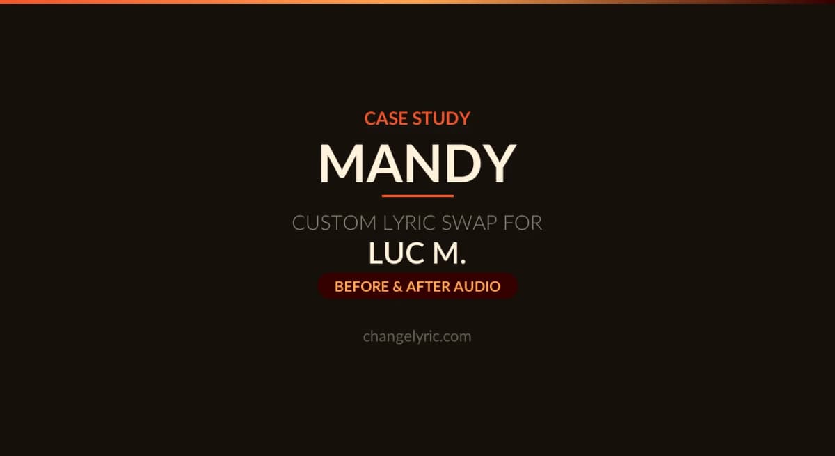 Mandy by Barry Manilow - custom name swap to Wendy