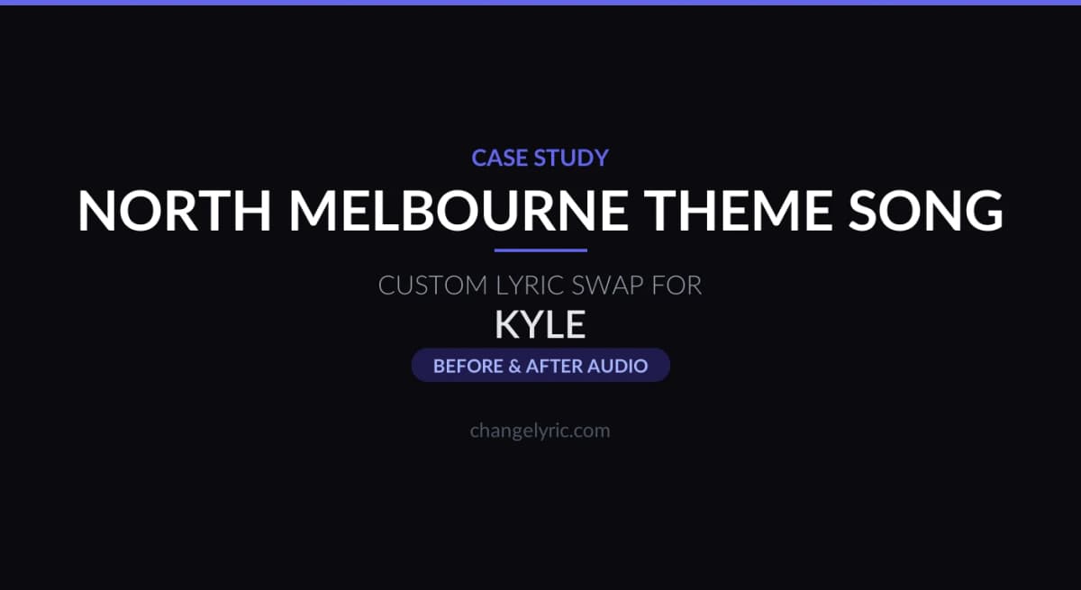 North Melbourne theme song reworked into a custom footy anthem for Moorabbin