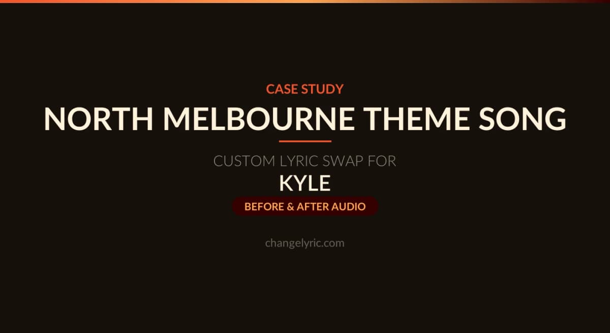 North Melbourne theme song reworked into a custom footy anthem for Moorabbin