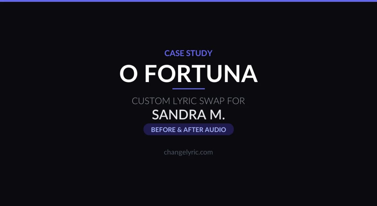 Custom lyric swap - Carl Orff O Fortuna rewritten as a playful packing song for a grandchild