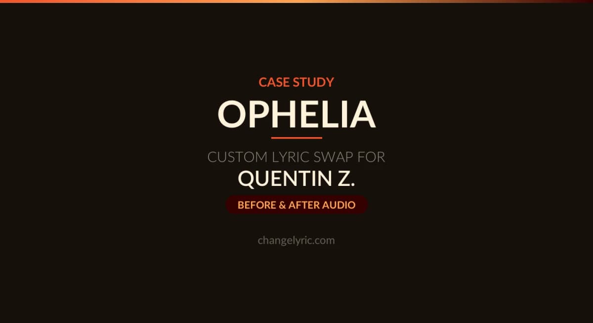 Ophelia by The Lumineers - custom name swap to Aryana