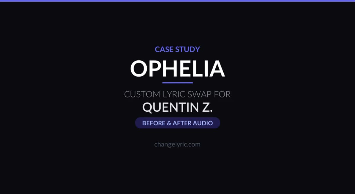 Ophelia by The Lumineers - custom name swap to Aryana