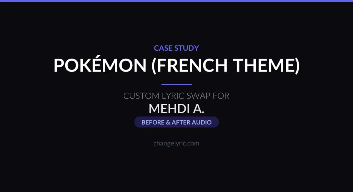 Pokémon French theme song custom lyric swap for baldness parody