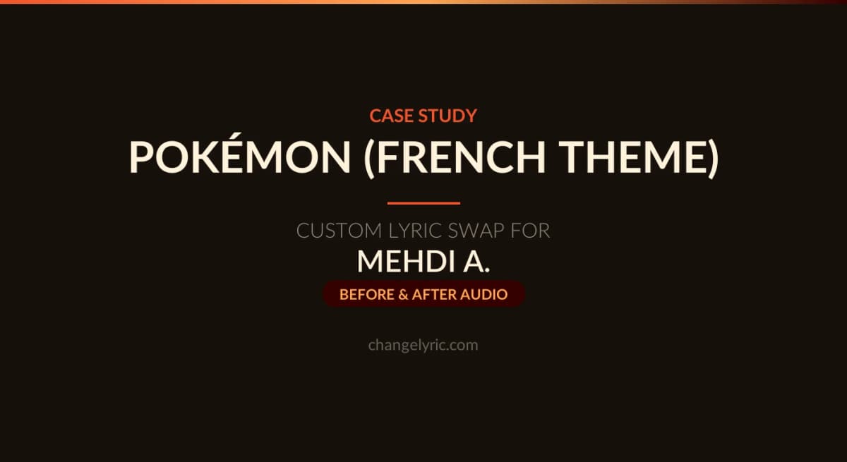 Pokémon French theme song custom lyric swap for baldness parody