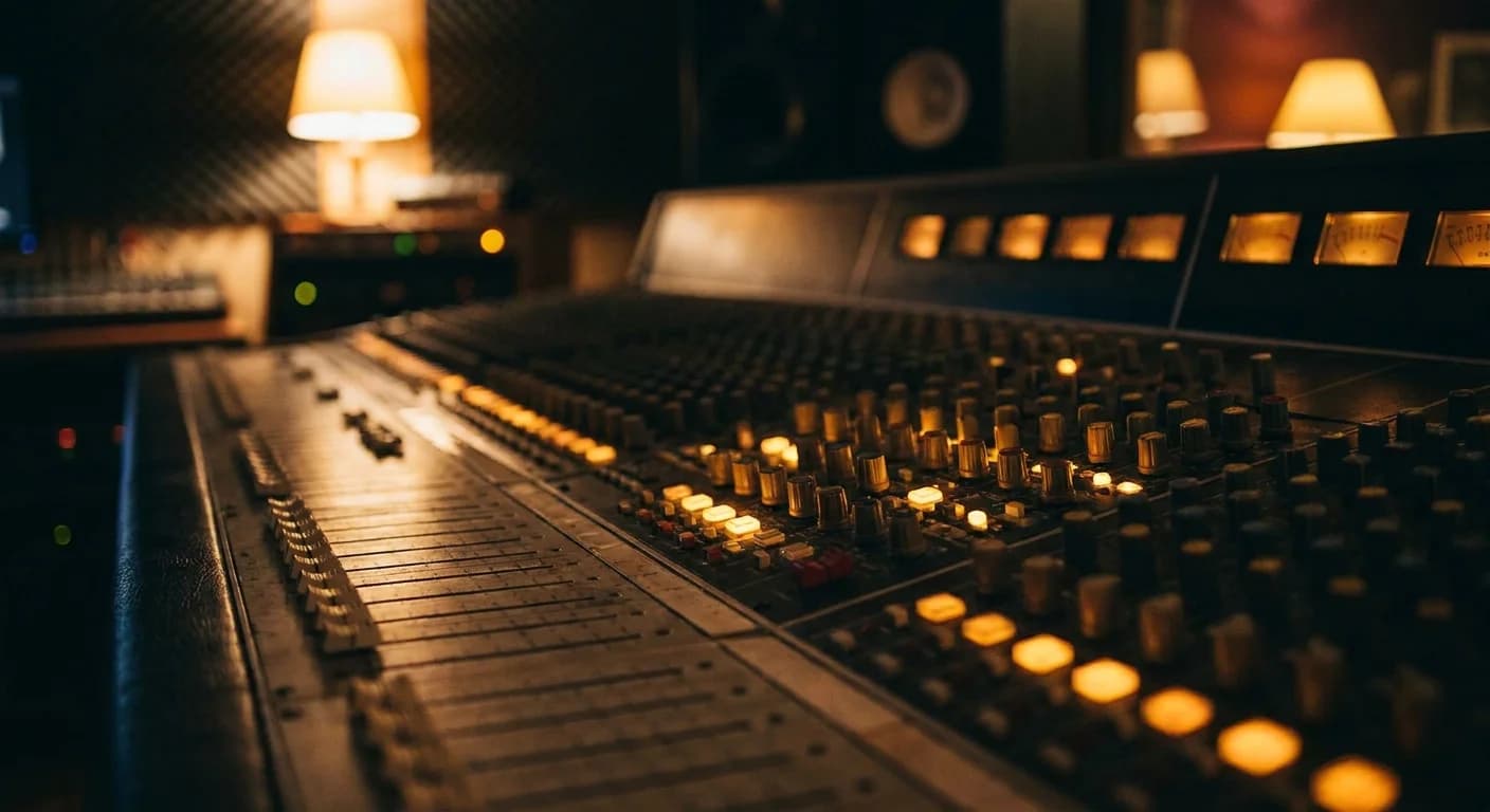 How to replicate Horizon's workflow in Overdub Studio Professional recording studio mixing console in moody studio lighting