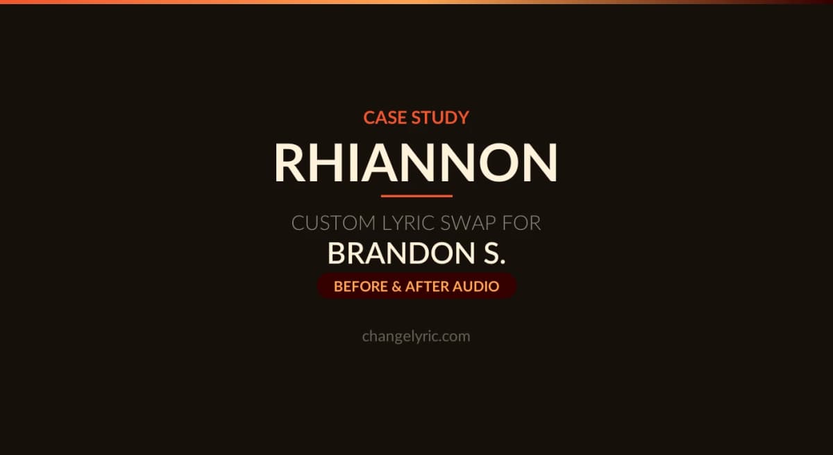 Rhiannon by Fleetwood Mac - custom name swap to Savannah