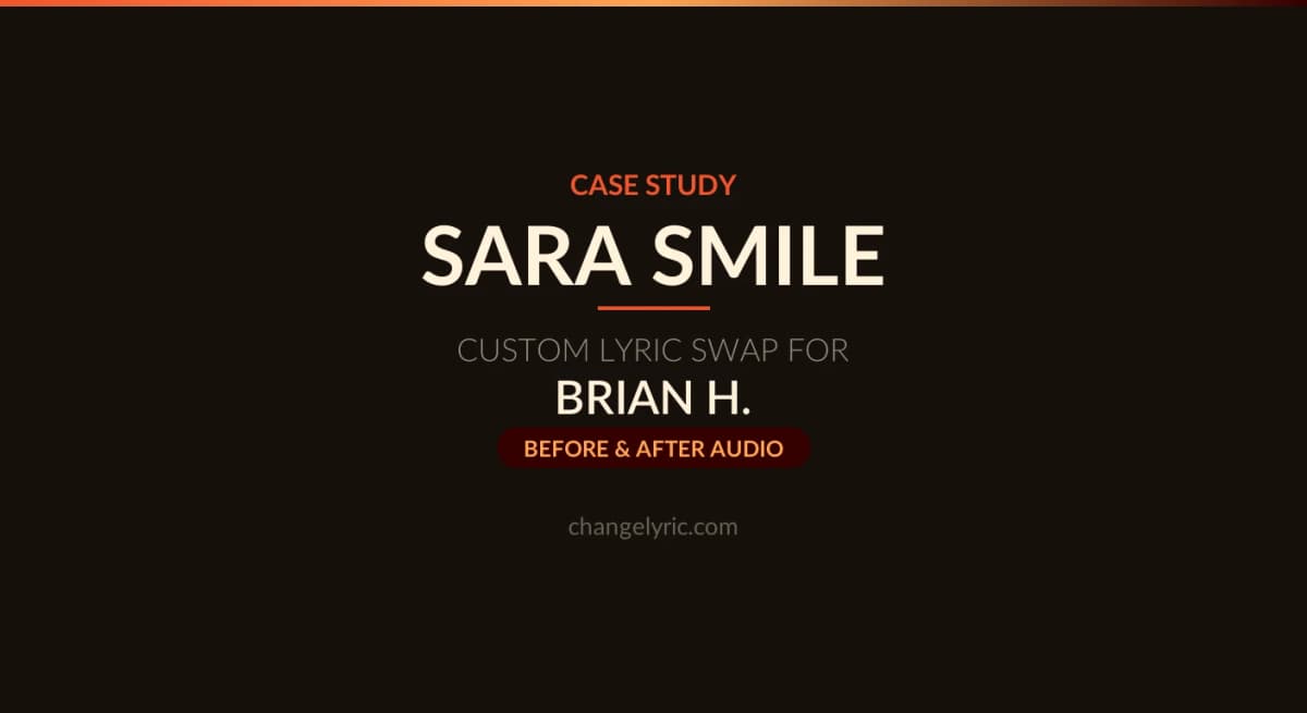 Sara Smile by Hall & Oates - Takierra name swap