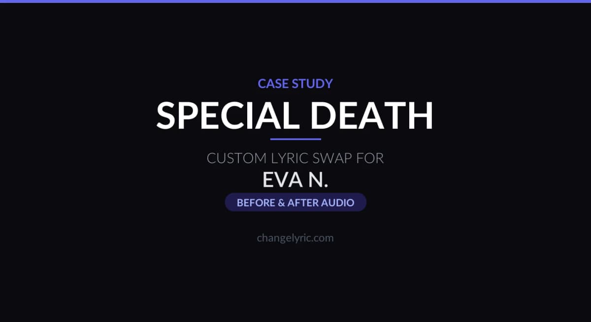Special Death by Mirah custom English lyric adaptation with vocal pacing adjustments
