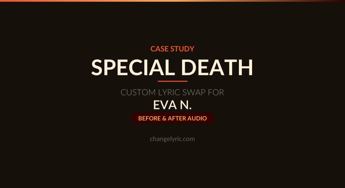 Special Death by Mirah custom English lyric adaptation with vocal pacing adjustments