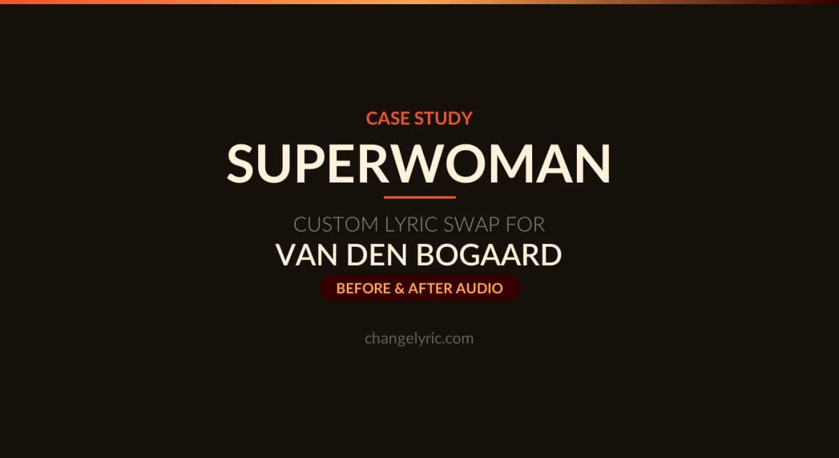 Superwoman by Karyn White - custom empowerment lyric swap