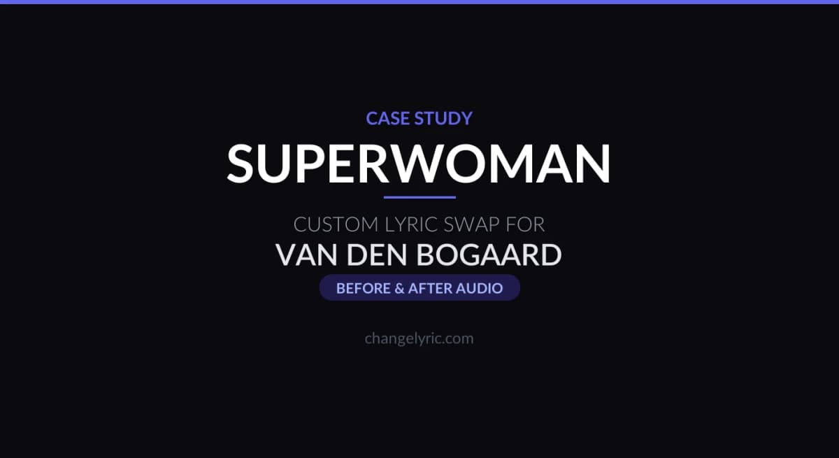 Superwoman by Karyn White - custom empowerment lyric swap