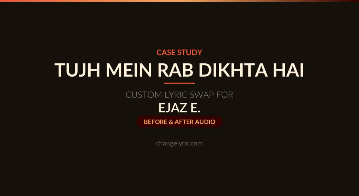 Tujh Mein Rab Dikhta Hai custom lyric swap for name change to Sab