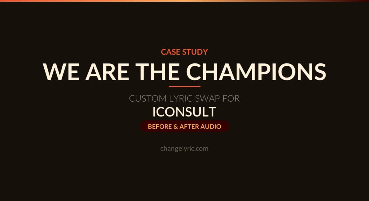 We Are The Champions by Queen custom corporate tribute