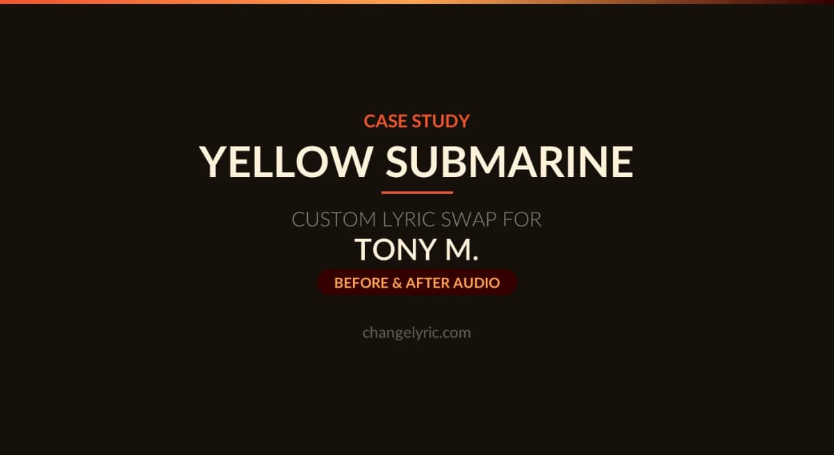 Custom lyric swap - The Beatles Yellow Submarine kombi van parody