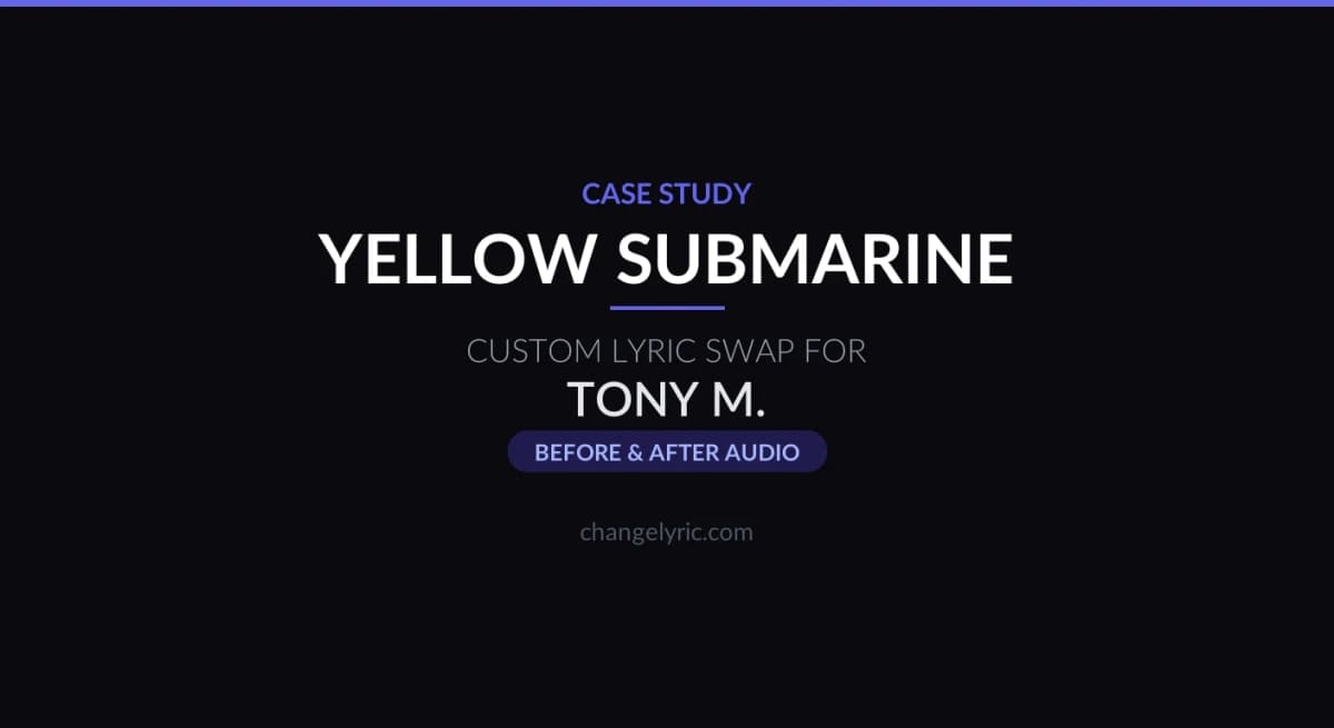 Custom lyric swap - The Beatles Yellow Submarine kombi van parody