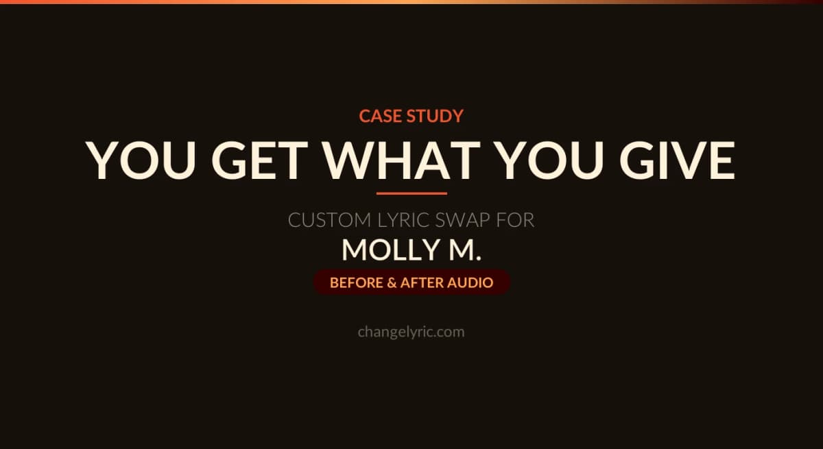 You Get What You Give custom lyric swap for a church stewardship campaign